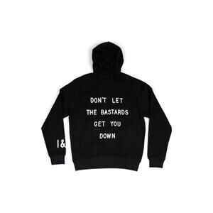 NEW IRON & RESIN men's don't let the bastards hoodie in black